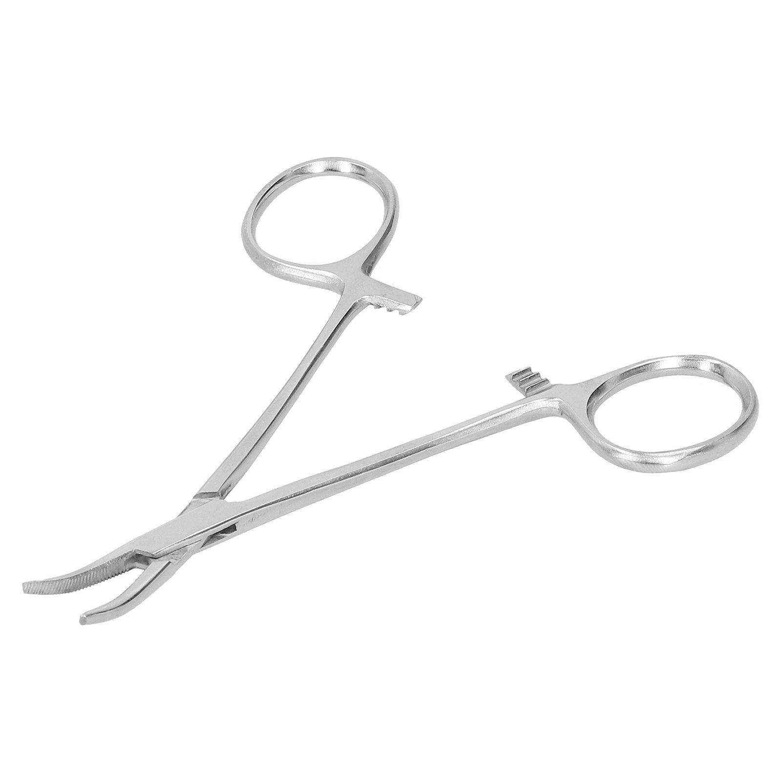 Romeng La 12.5cm Curved Hemostatic Forceps Stainless Steel Hair Tweezers Pliers Livestock Accessory