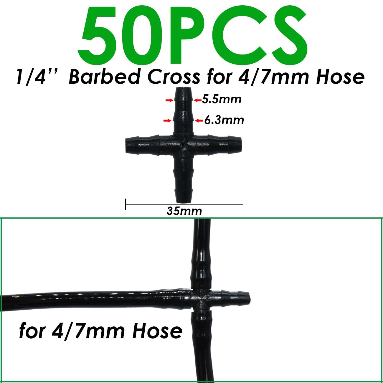 50-200X Garden 1/4 Inch C-type Hook Fixed Support Holder Stakes Stem fit 4/7mm Hose Watering Drip Irrigation Greenhouse