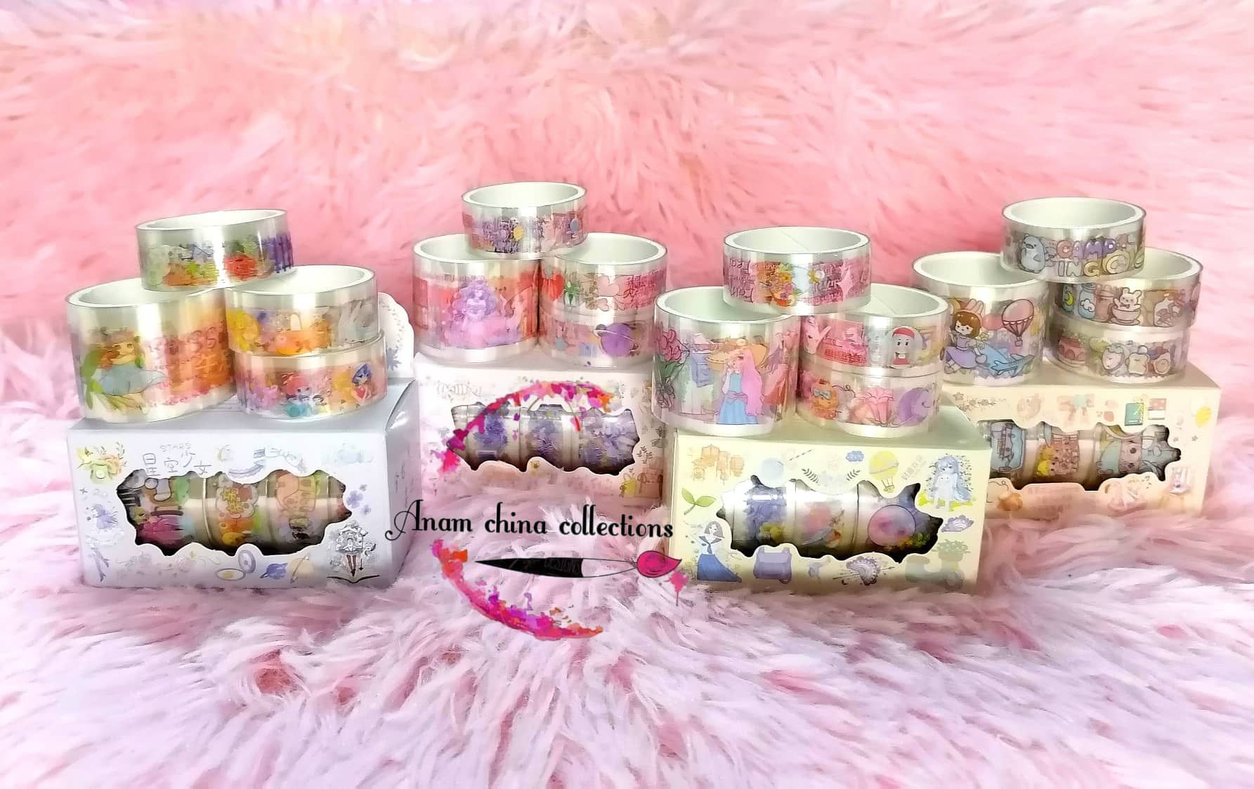 Craft Printed Different Design Decoration Washi Tape set (4box=16roll/(8box=32roll)
