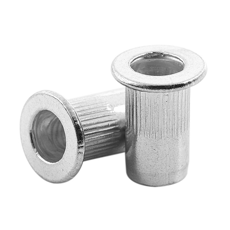 M5 30-piece Flat Head Rivet Nut, Silver