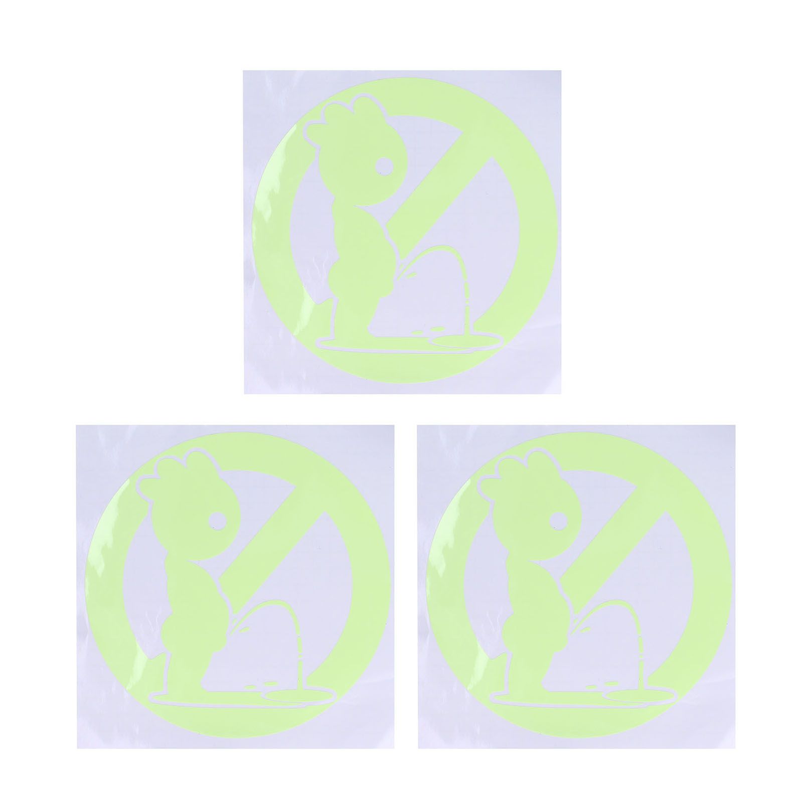 3x Toilet Sticker Luminous Wallpaper Self Adhesive Reminder Decal WP
