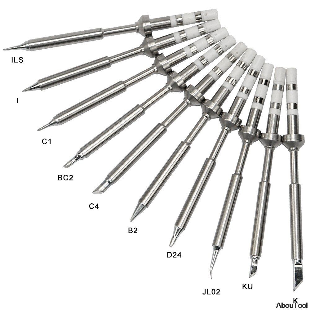 TS100 Soldering Iron Tip Replacement Bit Head Mini Soldering Iron Digital Tip Replacement Bits Head B2 BC2 C4 D24 K I Ku ILS C1