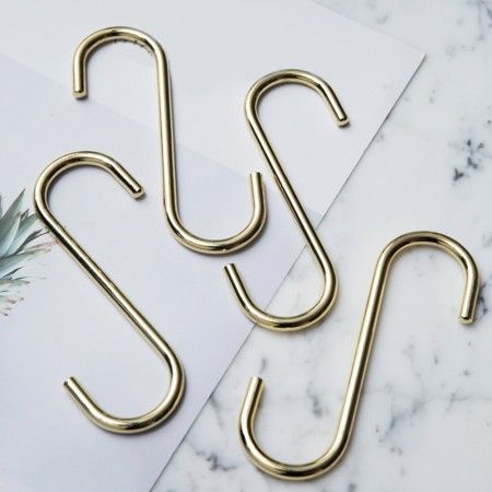 2 Pcs Iron S Hooks Hanger Storage Holder Organizer Kitchen Bathroom Tool