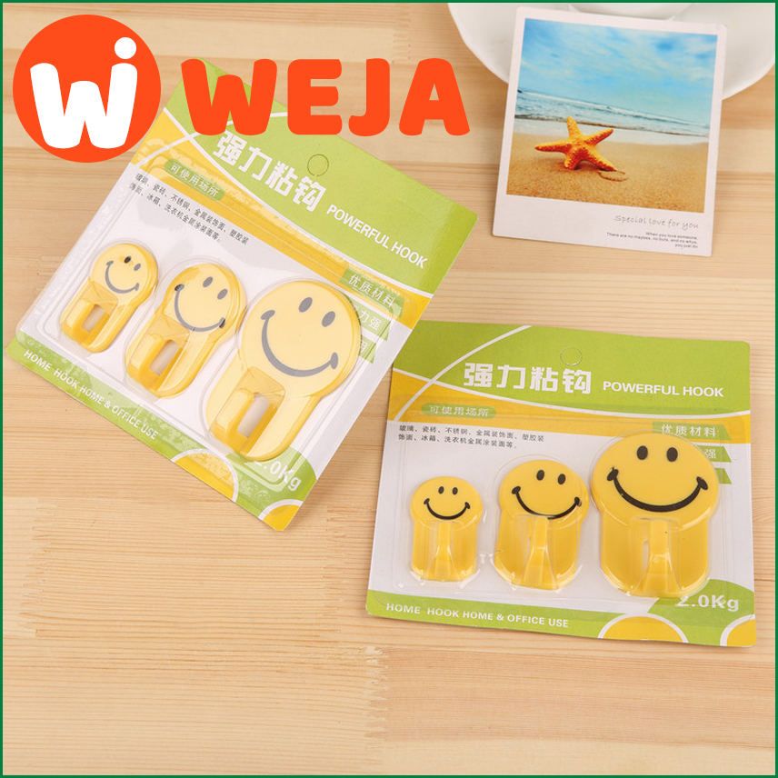 3Pcs/Set Creative Cartoon Cute Hook Storage Holder For Bathroom Kitchen Hanger Stick On Wall Hanging Door Clothes Towel Racks