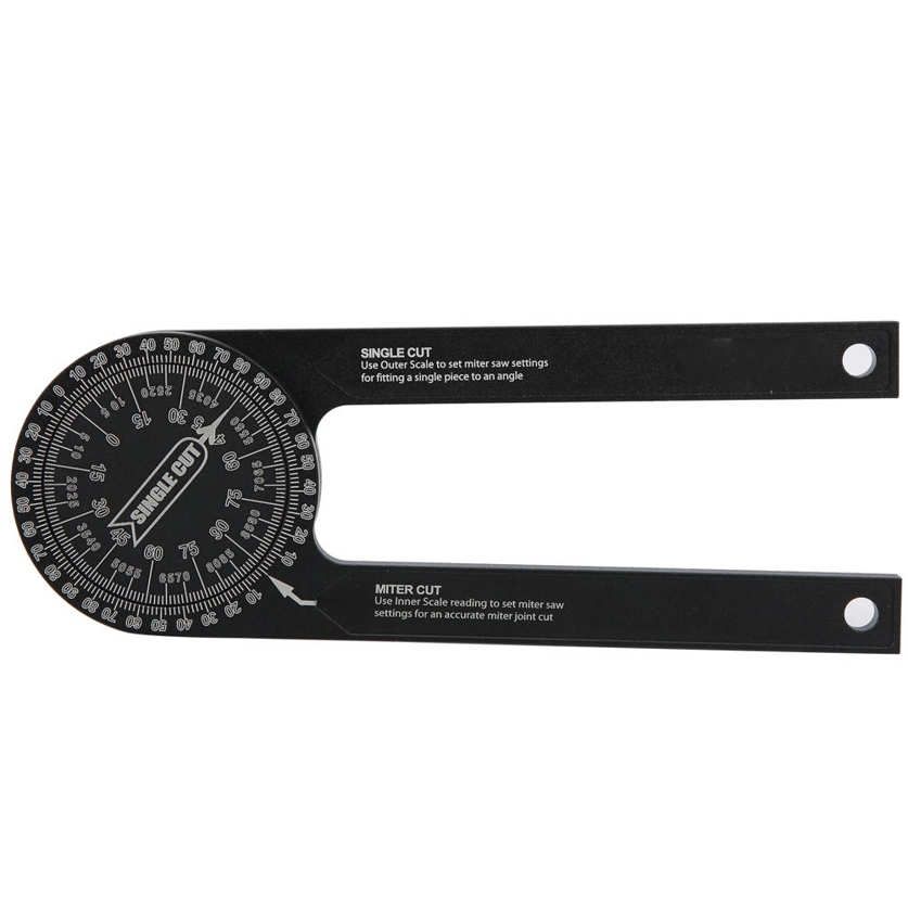 0~360° Woodworking Protractor Aluminium Alloy Angle Finder Measuring Tool