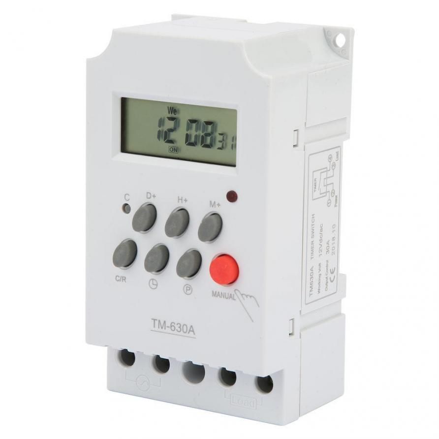 TM630A Programmable Time Relay 12V DC/AC220V Mini LCD Di tal Microcomputer Control Power Timer Switch