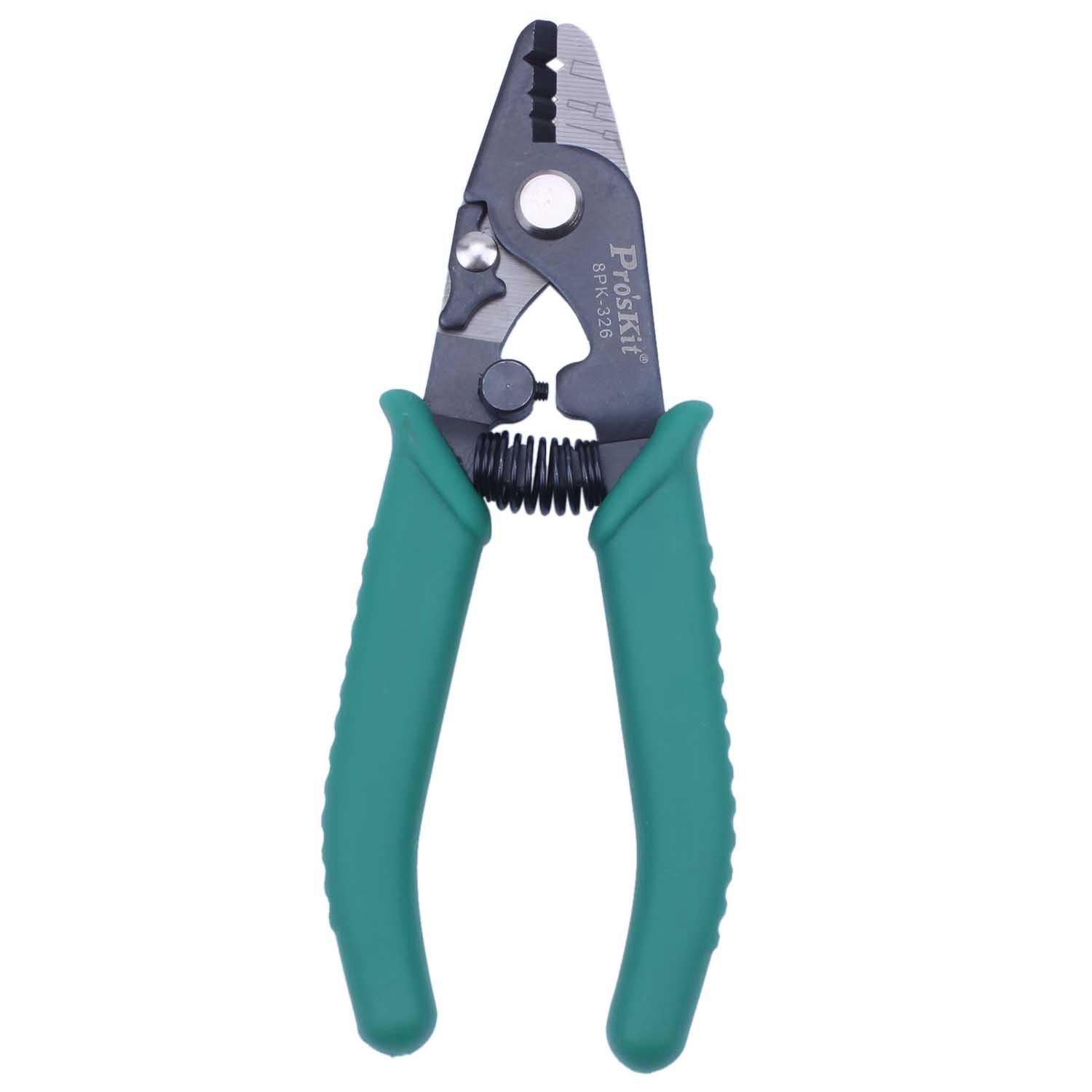 Durable Pro'sKit Fiber optic cable stripping pliers Wire stripper (148mm) 8PK-326