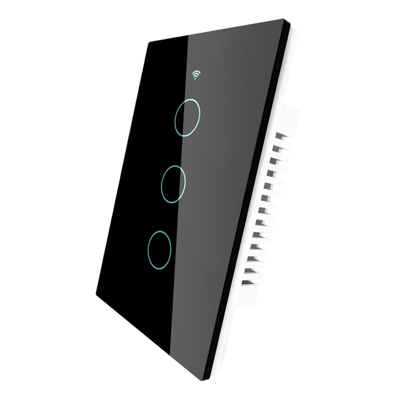 Upgraded Wi-Fi Smart Touch Switch Easy Pairing Multi-control Association Backlight ON/ OFF RF433 Control APP Control Voice Control Compatible with Alexa/ Google Home Timing Sharing Relay Status Wall Light Switches for Home Office (Gold, 3 Gang)