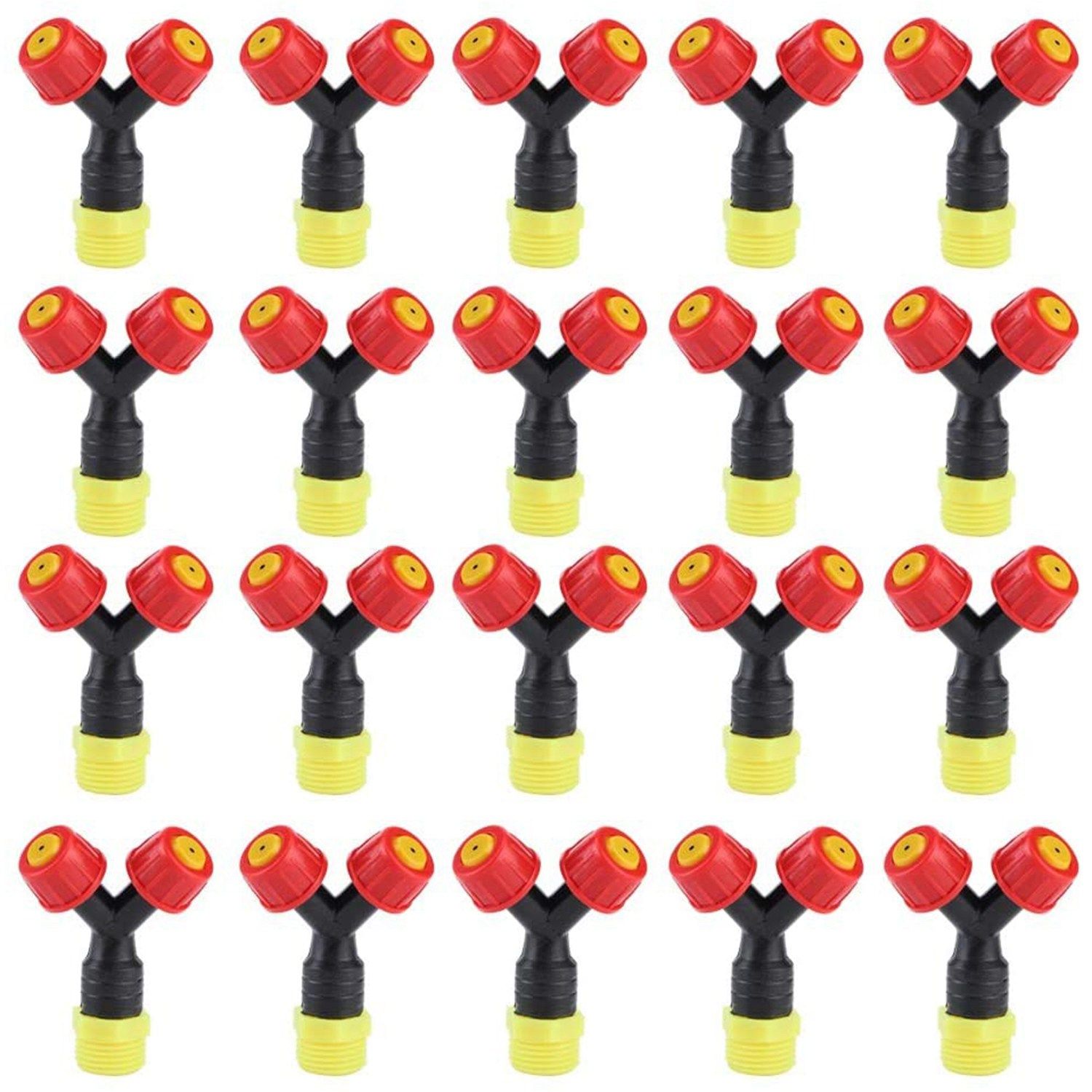 20Pcs G1/2in Plastic Sprinkler Head Garden Lawn Sprinkler Head Green Sprinkler Head Farm Park Irrigation Tool
