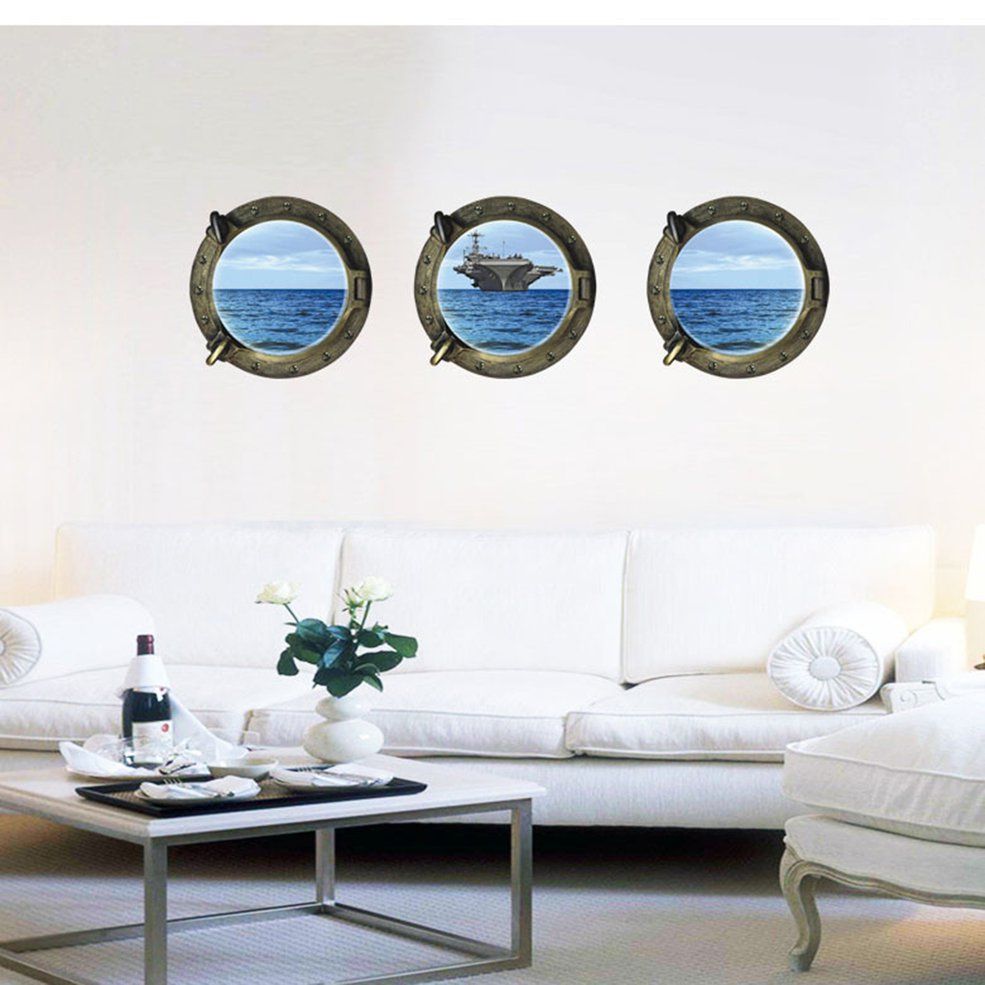 Aircraft Carrier Living Room Bedroom Removable Anti-Stain Wall Sticker