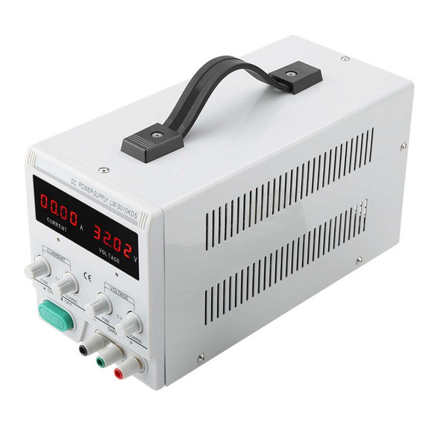 DC Power Supply 4 Digit Display 30V 10A Adjustable Regulated Lab