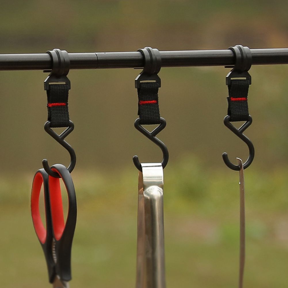 Outdoor Camping Rack Hook Plastic Steel Buckle Webbing Buckle Rail Hook Load-Bearing Hook Coat Hook S Hook B