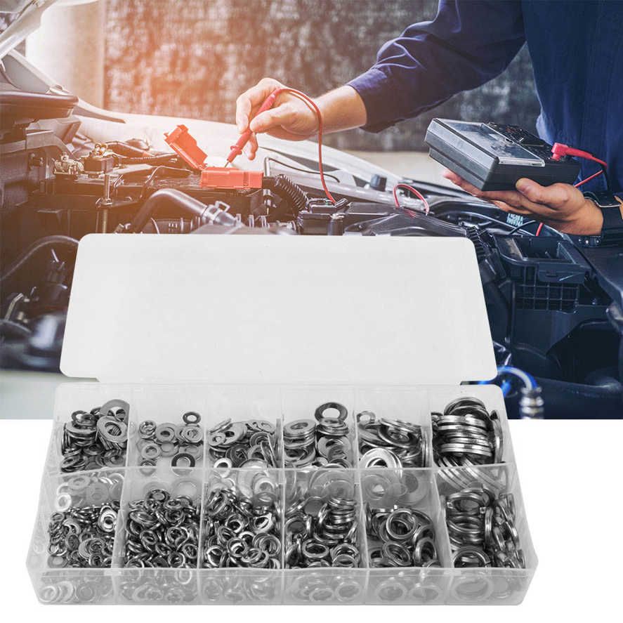 790Pcs Washer Stainless Steel Round Flat/Spring Assortment Kit for Multiple Purpose