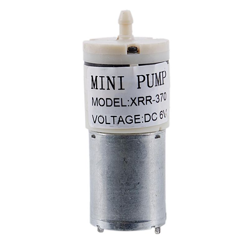 DC 6V Mini Air Pump Motor for Oxygenating Bubble Aquarium Tank -  silver&white