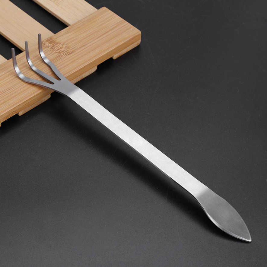 Bonsai Tools 3-Prong Stainless Steel Root Rake Kit with Ergonomic Handle