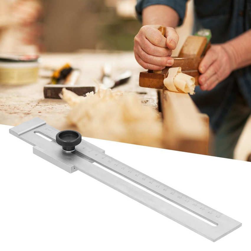Hole Scribing Ruler 0‑250mm Woodworking Scribe Crossed‑Out Tool Carpentry Marker Line Gauge