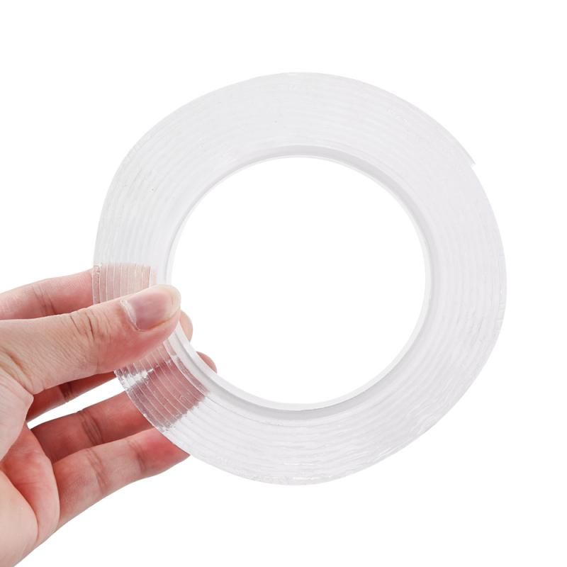 1-5m Magic Tape Double-sided Grip Reusable Adhesive Tape Invisible Gel Traceless Nano Уплотнительная Лента