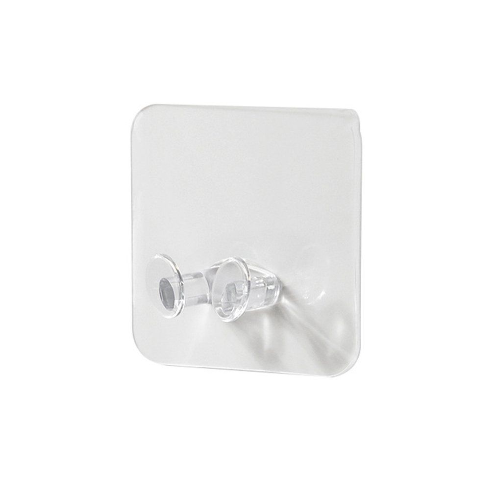 Portable Transparent Power Plug Hook Adhesive Storage Hook Wire Plug Bracket Transparent