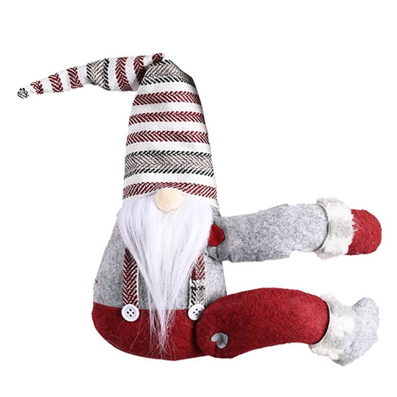 Christmas Decorations Striped Hat Side Hug Curtains Buckle Door Hanging Curtains Hanging Curtains--Long Beard
