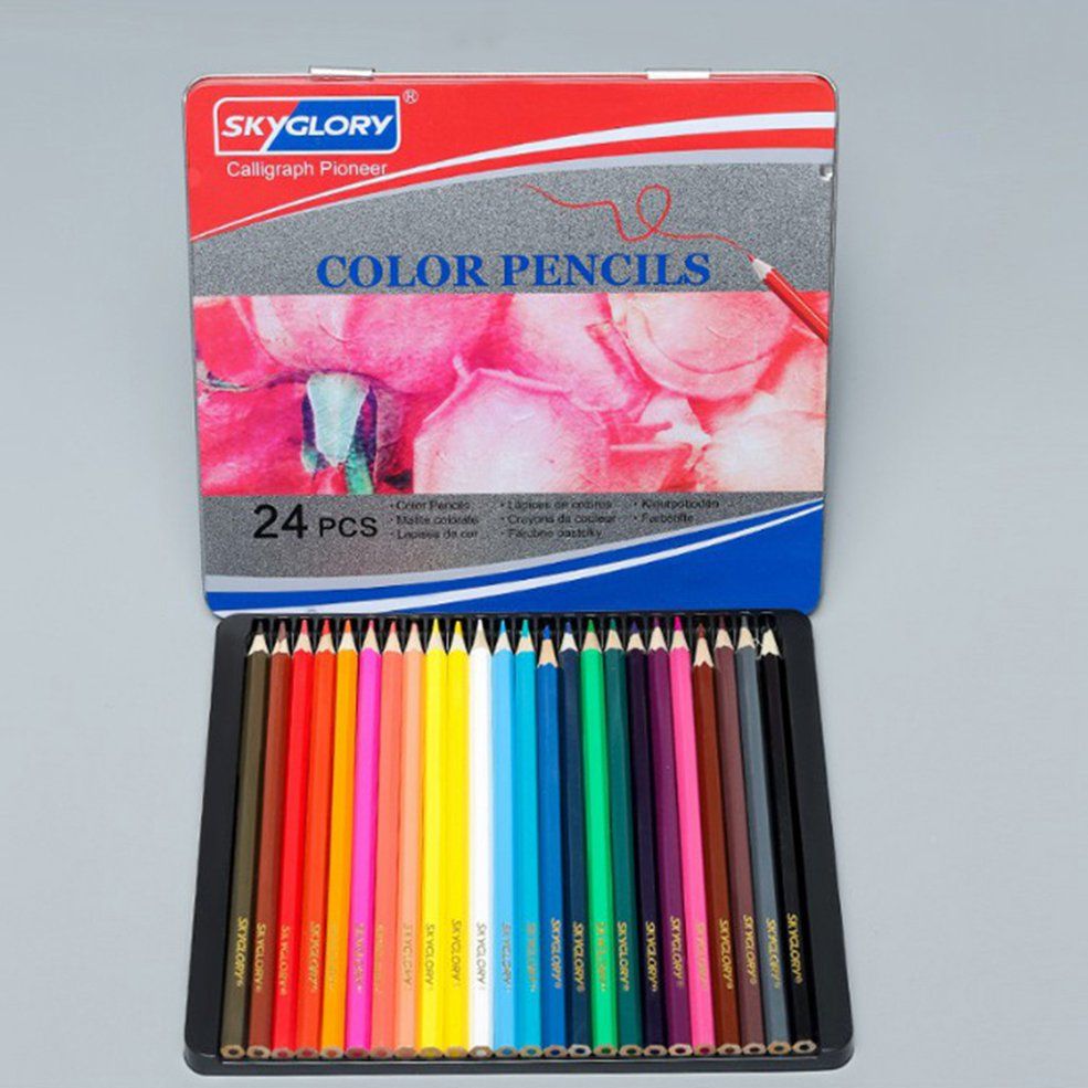 12/24/36/48/120 Color Professional Oil Color Pencils Wood Soft Watercolor Pencil Set for Drawing Sketch Art Supplie