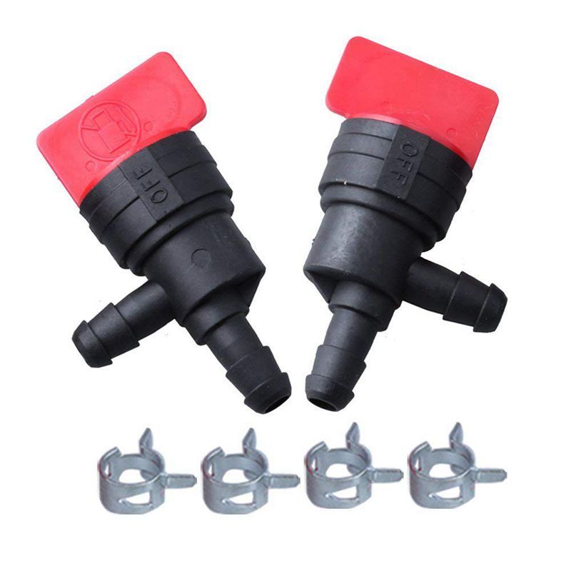 (Pack of 2) 1/4 inch 90 Degree Fuel Shut Off Valve for Briggs & Stratton 698181 494539 697944 Tecumseh 35857