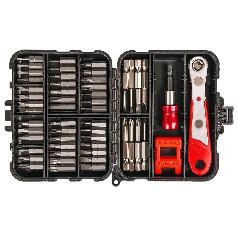 53PCS Multifunction Hex Screwdriver Bit Set High Torque Ratchet Wrench Drive 1/4 Inch Socket Extension Bit Holder