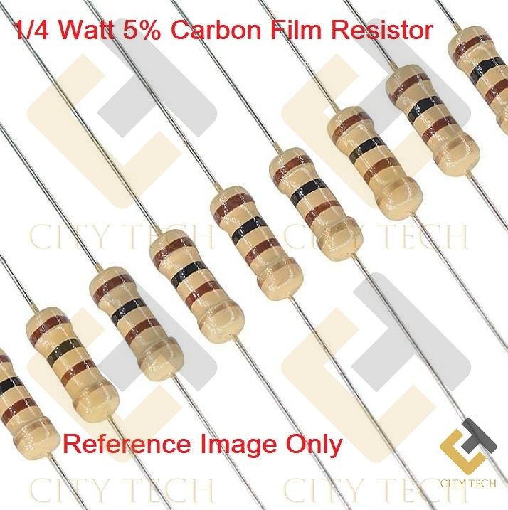 Carbon Film Resistor 1 Ohm 1/4W 5%-100Pcs