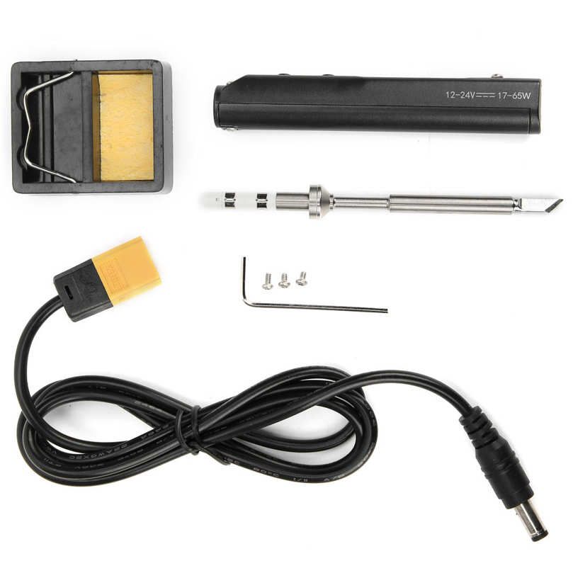 Electric Soldering Iron Set Black LED Display with Extended Storage Bag SQ-001 DC12-24V