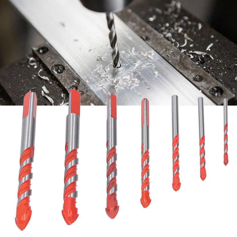 Tile Drilling Bit Drill Set Multi-Purpose Bits Accessory for Ceramic Concrete Glass