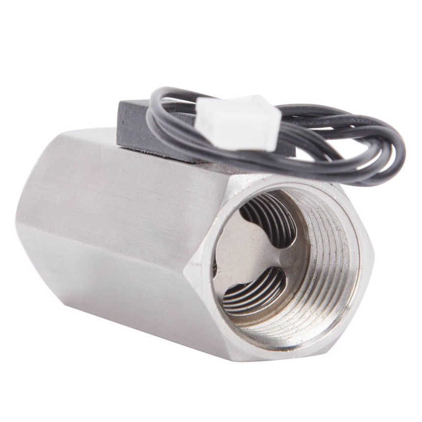 Water Flow Sensor Switch 304 Stainless Steel High Accuracy FS-01 G1/2in Double Female Thread