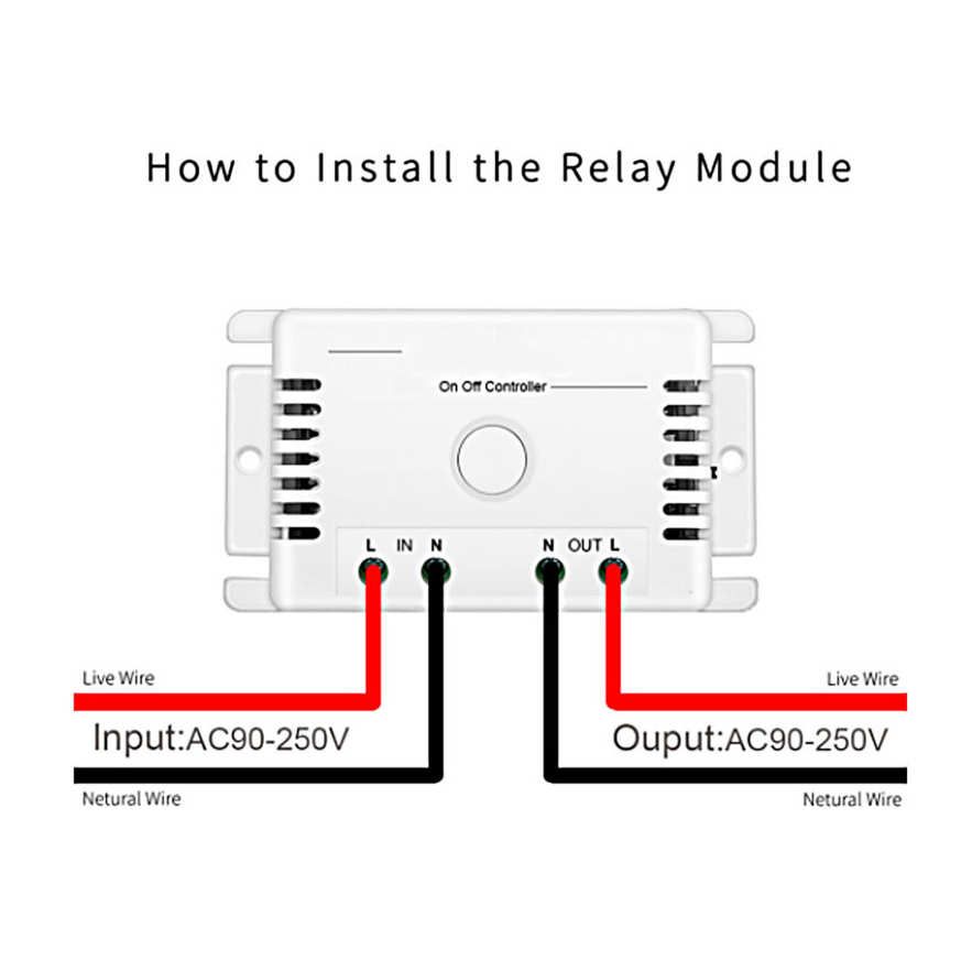 Remote Control Switch Relay On‑Off Controller 10A APP Voice Support for Tuya Zigbee 95‑250V