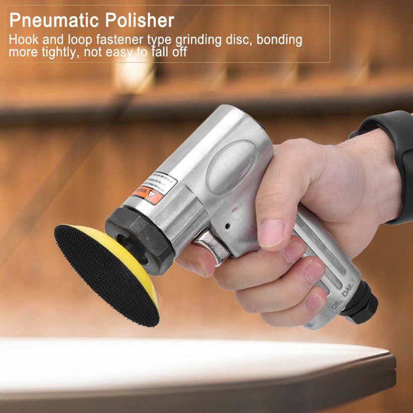Pneumatic Tool Air Sander 3in Mini Polisher Machine Polishing with Hook and Loop Fastener Type Disc