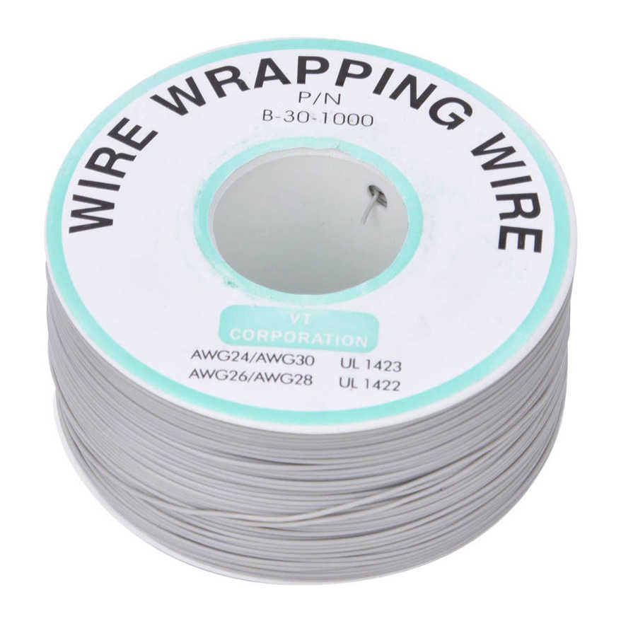 Gray OK Wire Printed Circuit Board Repairing Tin Plated Copper 30AWG Wrapping Jumper 300 Meters