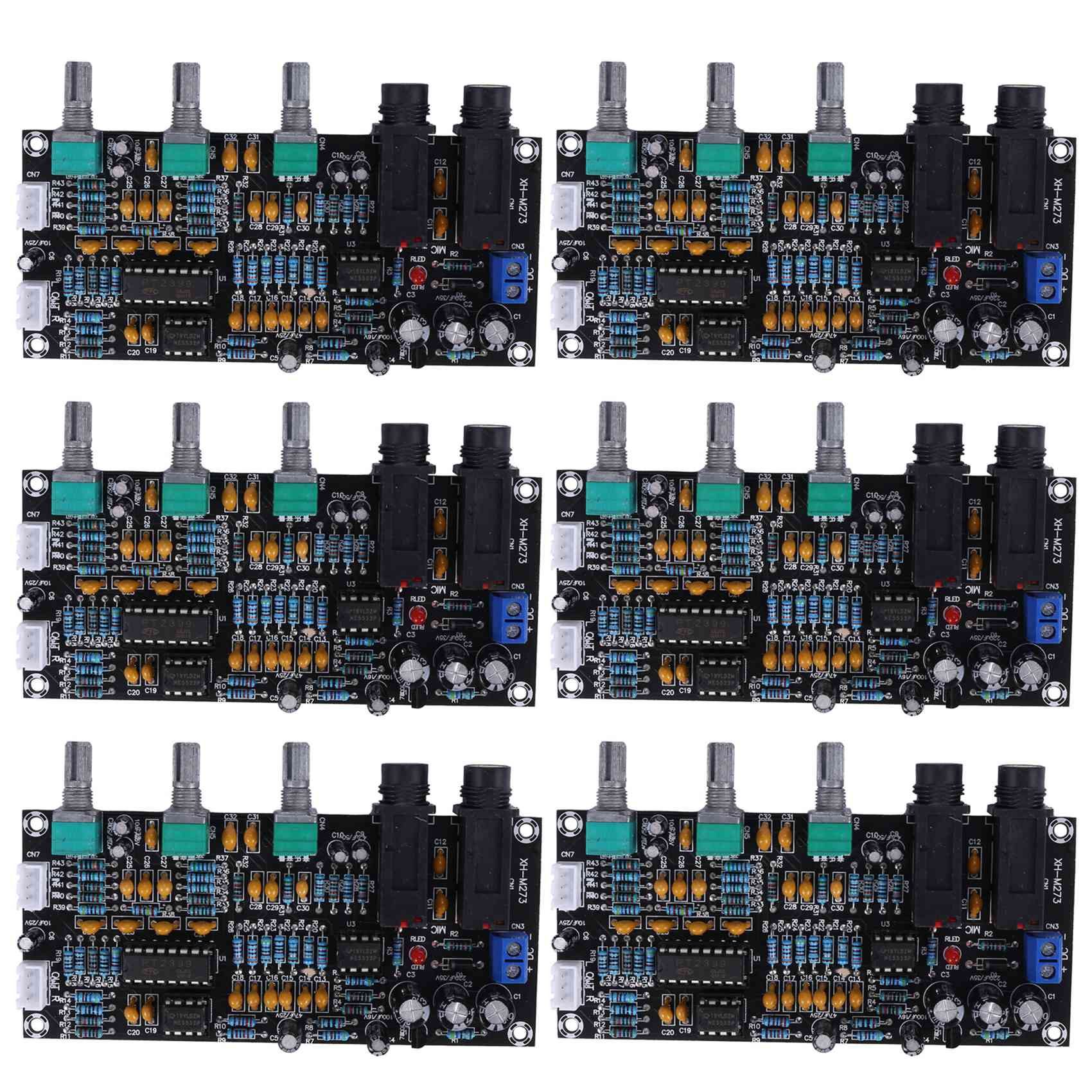 6X PT2399 Digital Microphone Amplifier Board Reverberation Karaoke Reverb Amplifier NE5532 Pre-Amplifier Tone Board