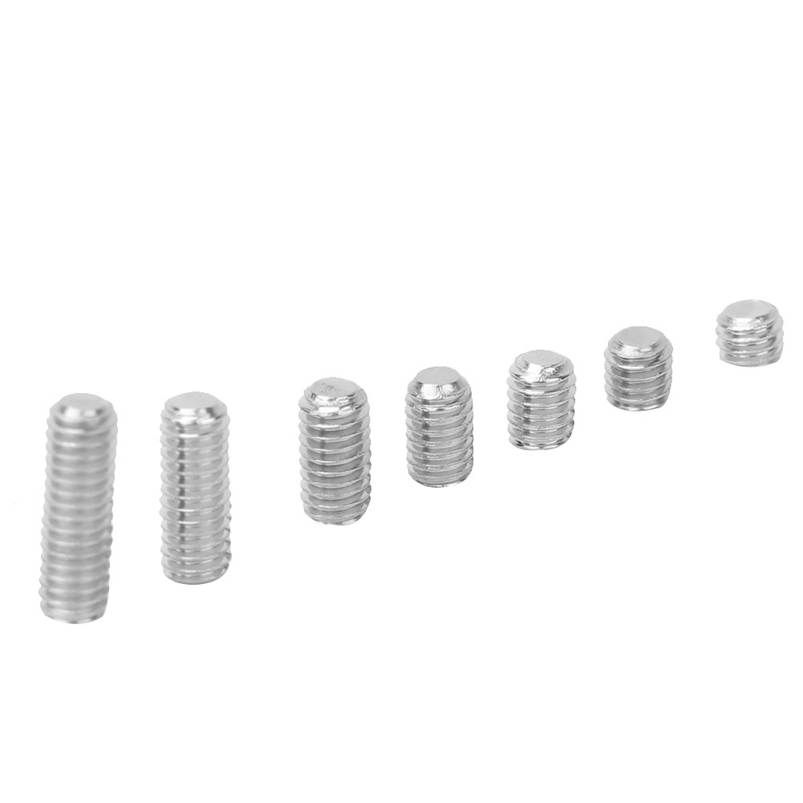 Hex Socket Flat Point Set Screw 212pcs M4 304 Stainless Steel Grub Kit with Key