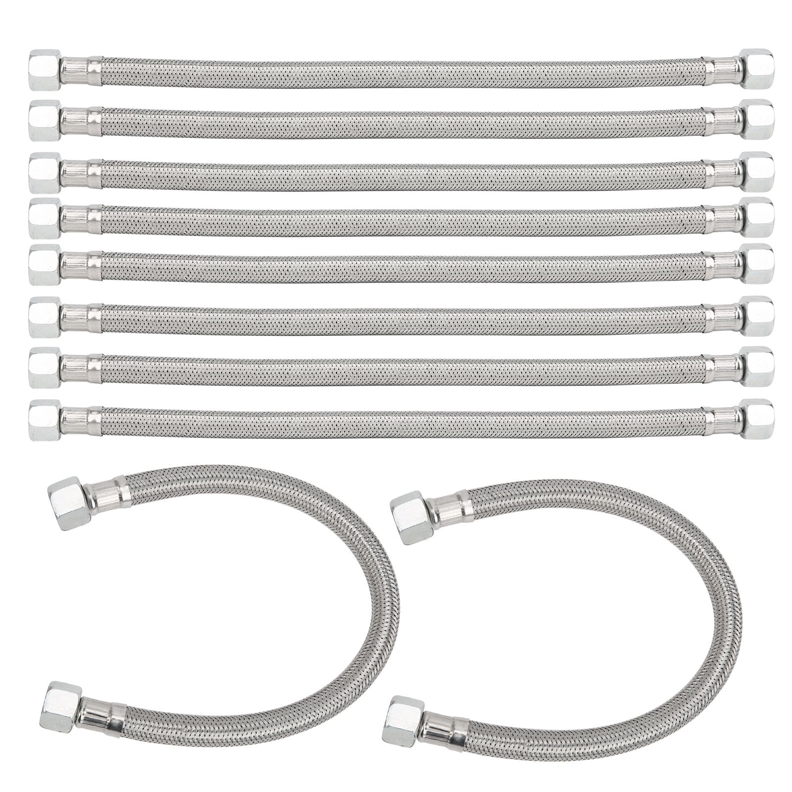 10Pcs Air Compressor Hose Brake Silent Oil Free Line Pipe 3/8 Chamfer 42cm HQ