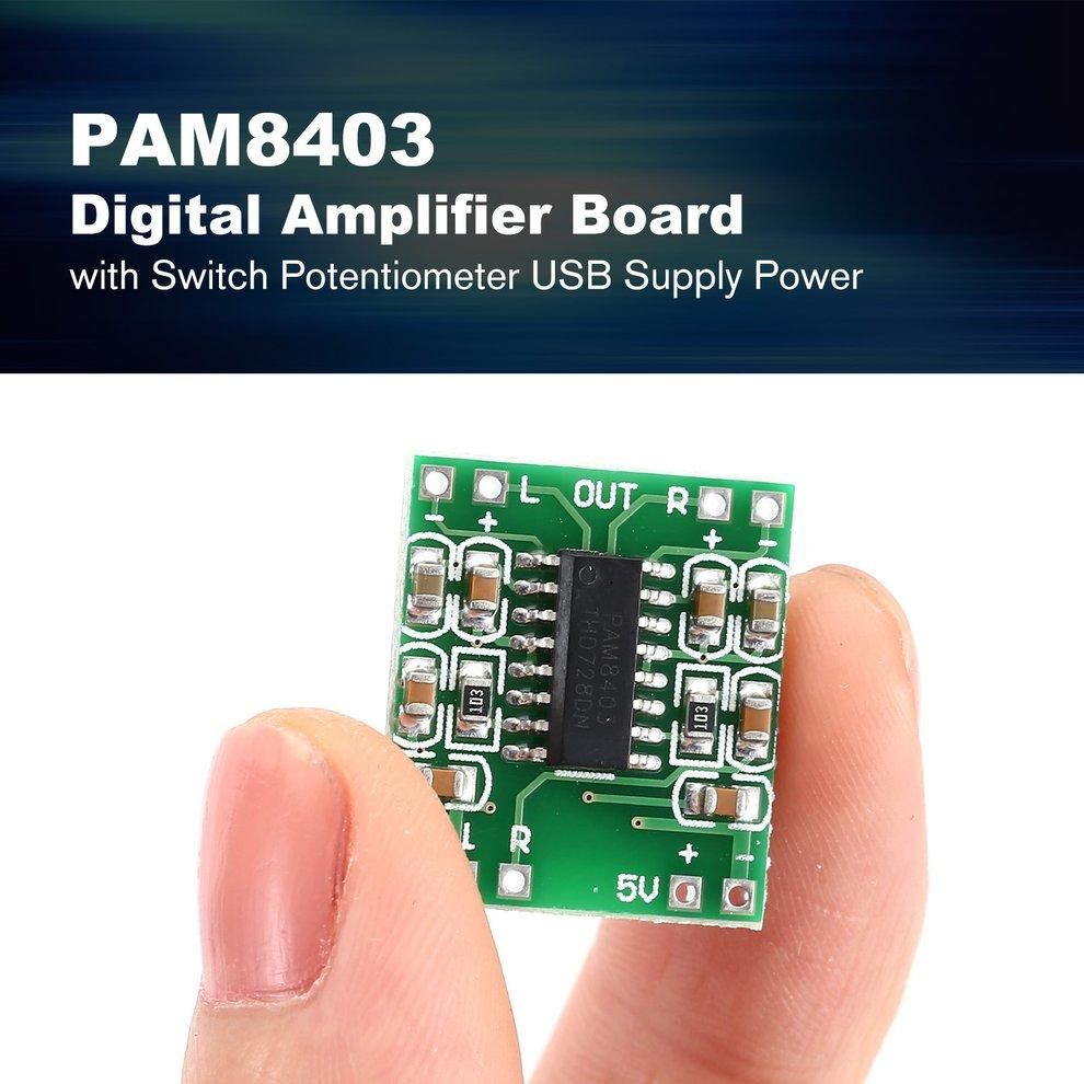 EF PAM8403 Mini Digital Amplifier Board 5V Switch Potentiometer USB Supply Power