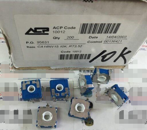 5pcs/lot spot ACP CA14NV15 10K RT3.52 square adjustable potentiometer 10K D hole