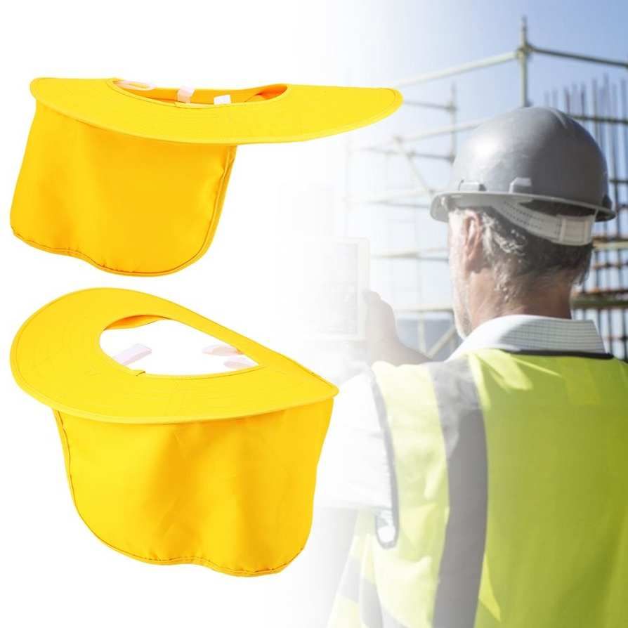 Hard hat sunshield safety helmet reflective stripe sunshade hard face neck shield cover sunscreen