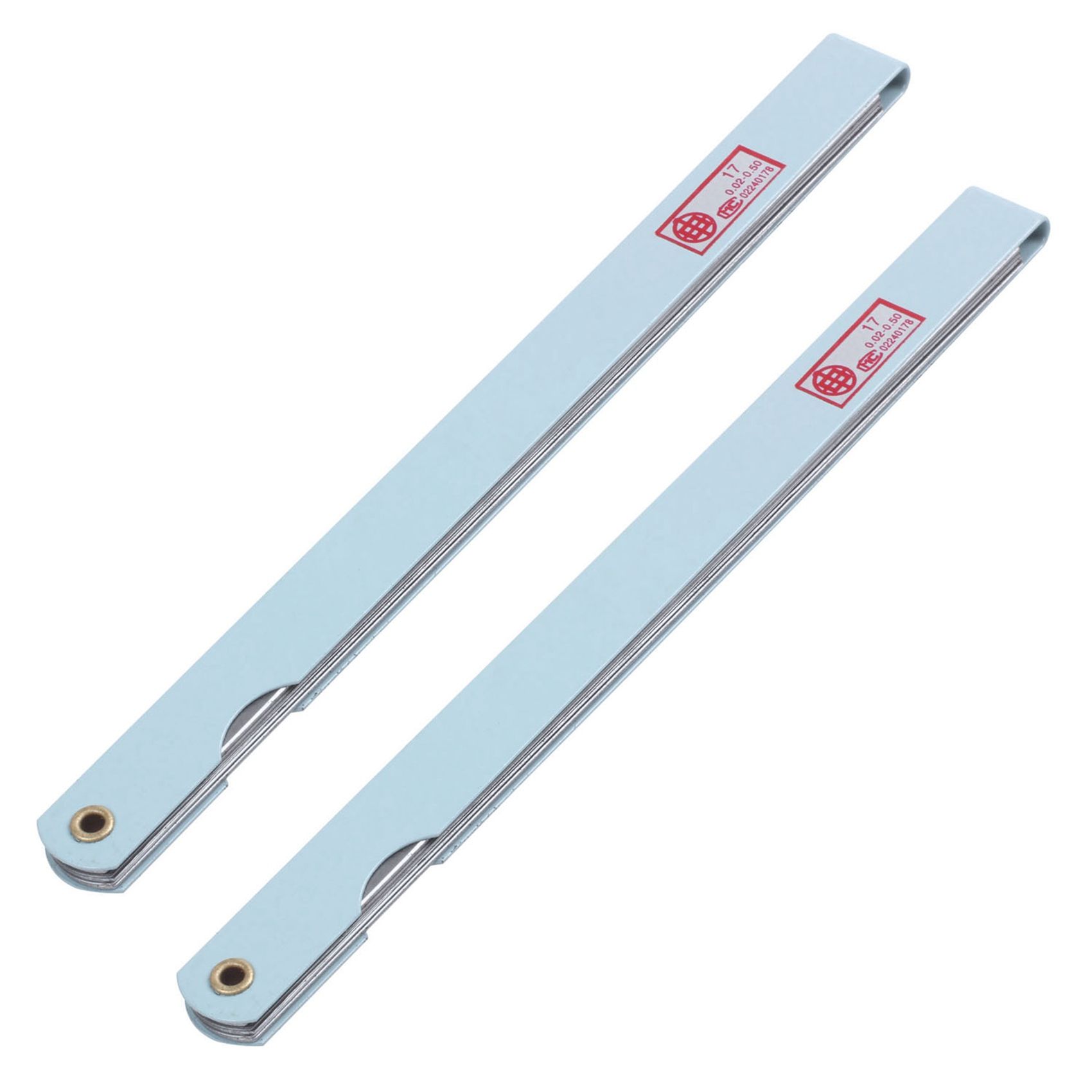 2X 200mm Long 17 Leaves 0.02mm-1.0mm Gap Thick Measure Feeler Gauge Gage