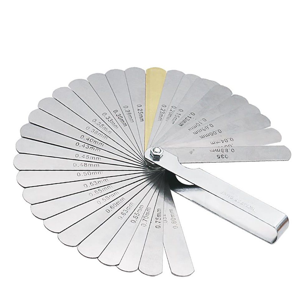 32PCS Blades Universal Thickness Gage Set Metric Guage Stainless Steel Feeler