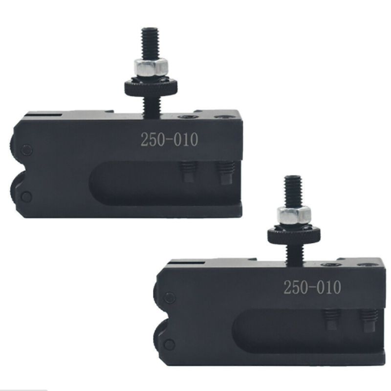 2Pcs Tool Post Holder Steel Quick Change Tool Post 250-010 Mini Lathe Tool Post and Holder Kit Lathe Accessary