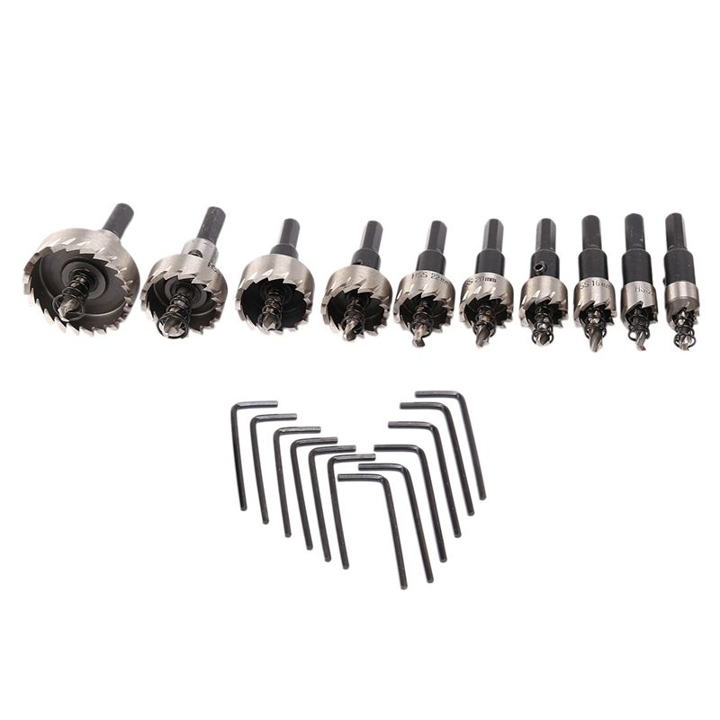 Holesaw Tooth Kit Hss Steel Hole Saw Drill Bit Set Cutter Tool for Wood Metal Wood Alloy 12-40 mm