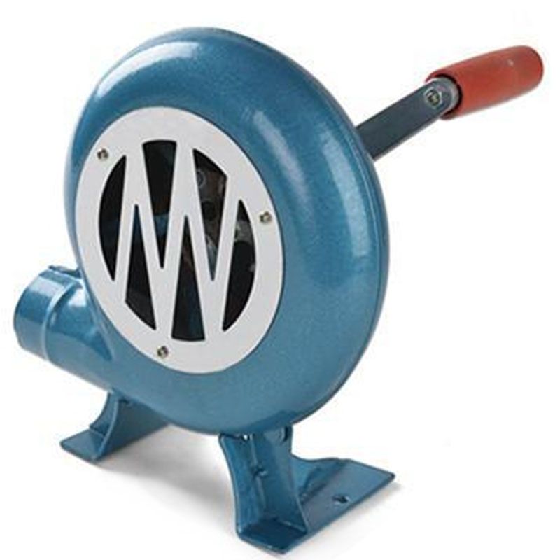 120W Hand Crank Fan Air Blower Iron Gear Manual Grill Fire Starter Flame Exciter for BBQ Picnic Outdoor Camping Hiking