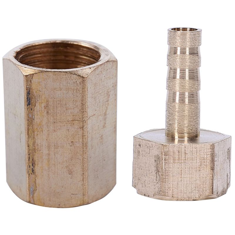 5Pcs 6Mm Hose Barb 1/4 Inch Bsp Female Thread Connector & 5Pcs 1/4 Inch Bsp Female Thread Straight Pneumatic Connector