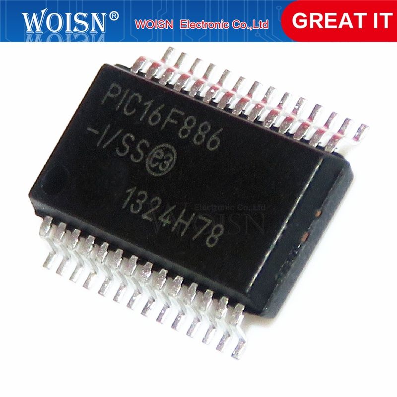 2pcs/lot PIC16F886-I/SS PIC16F886 16F886 SSOP-28 new  In Stock