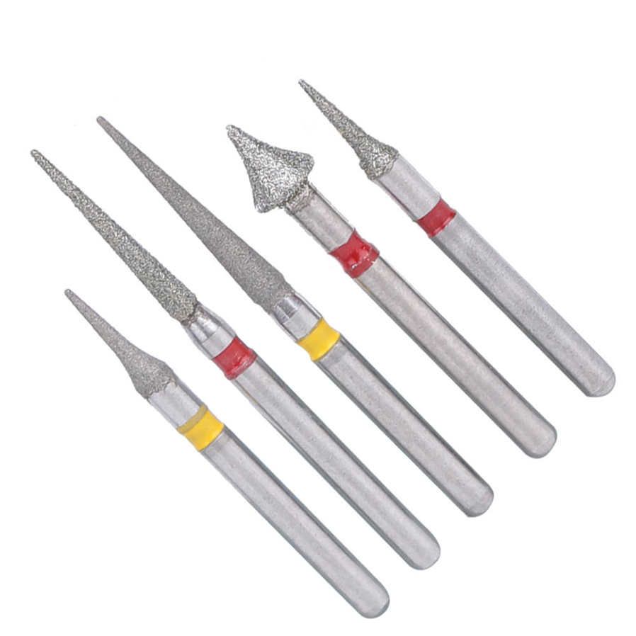 5pcs/set High Speed Dental Diamond Burs Burr Polishing Tool Set
