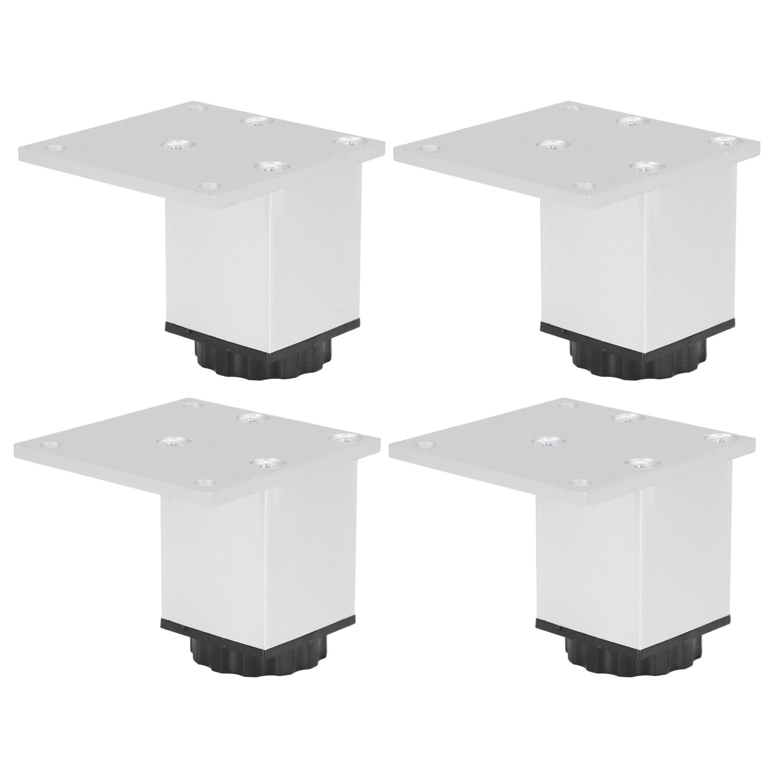 Adjustable Feet 4Pcs Sofa Leg Aluminium Alloy Square Cabinet Foot Furniture Hardware Fittings