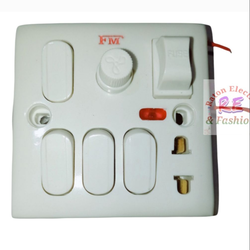 Gang Multi Board Everything on a board is a switch socket fan regulator