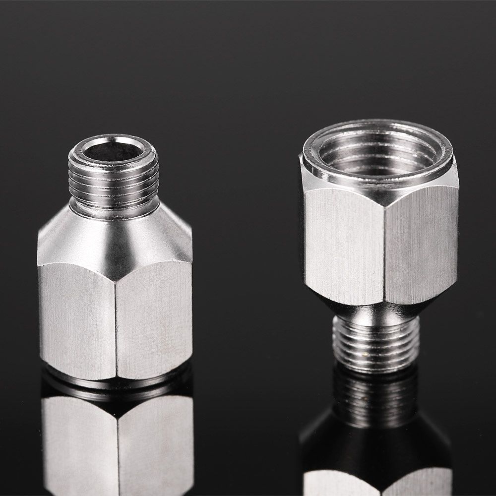 Professional 2pcs Airbrush Air Hose Adaptor G1/8" BSP Male & G1/4" BSP Female Air Brush Connector for Air Compressor